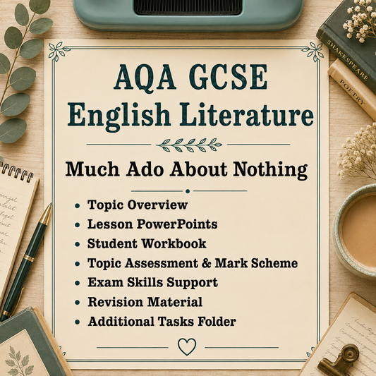 AQA GCSE English Literature | Shakespeare: Much Ado About Nothing | Complete Study Resource Pack