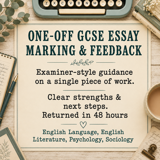 One-Off GCSE Essay Marking & Feedback