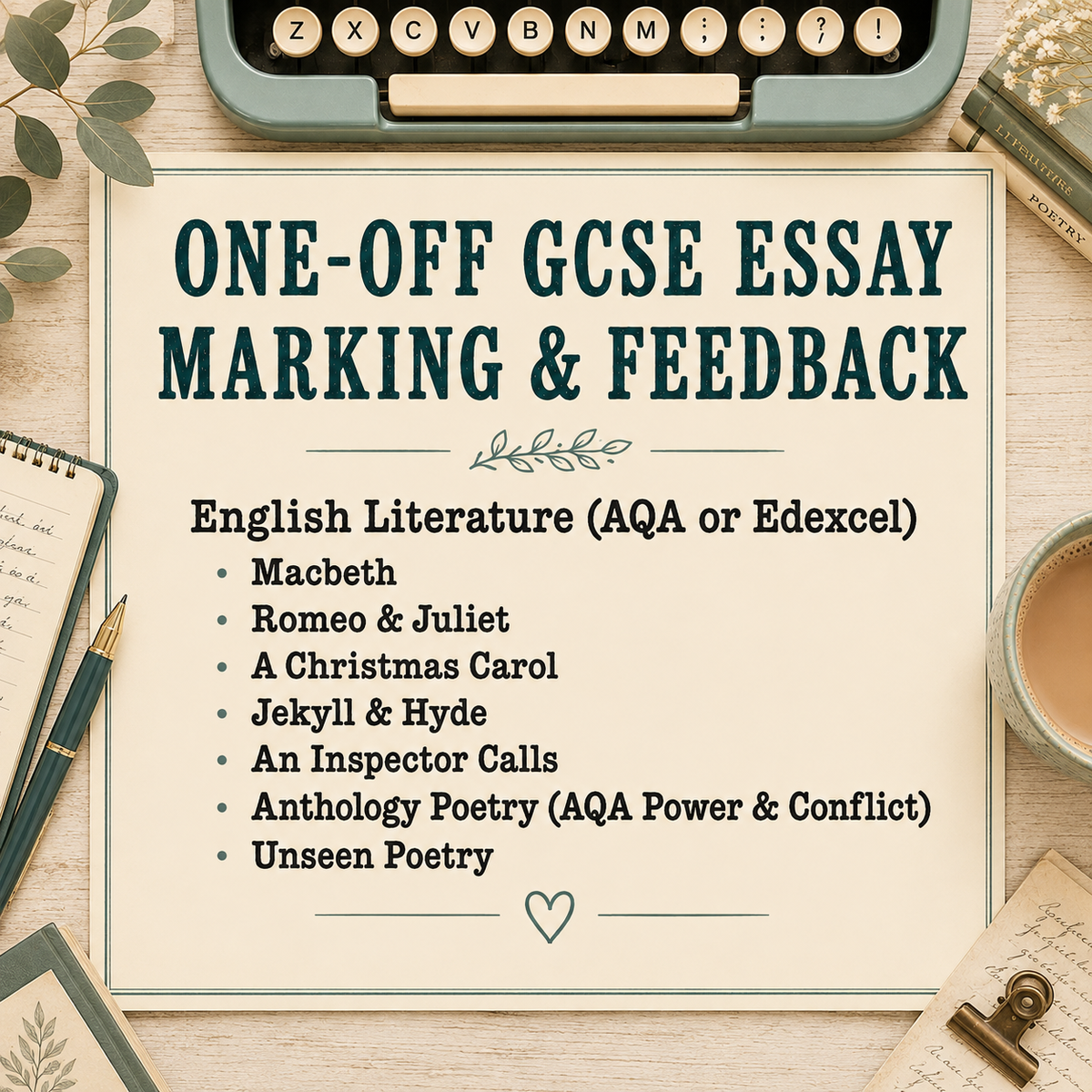 One-Off GCSE Essay Marking & Feedback