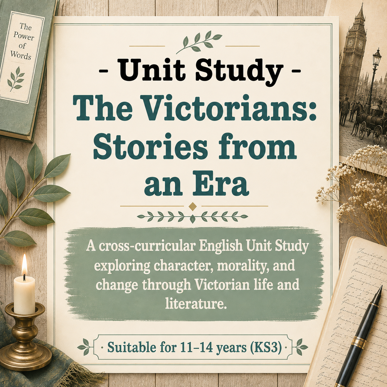 The Victorians: Stories from an Era | Independent Unit Study for Ages 11–14 (KS3) | Six-Lesson Collection with 25 Additional Cross-Curricular and Extension Tasks