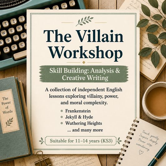 The Villain Workshop | Independent English Lessons on Iconic Villains | Skill Building: Analysis and Creative Writing (Ages 11-14)